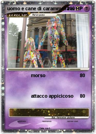 Pokemon uomo e cane di carammella