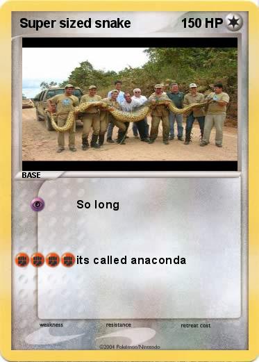 Pokemon Super sized snake