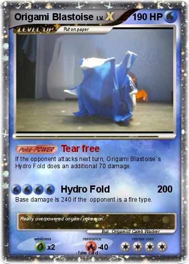 Pokemon Origami Blastoise