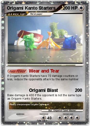 Pokemon Origami Kanto Starters