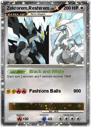 Pokemon Zekrorem,Reshirem