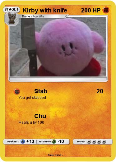 Pokemon Kirby with knife