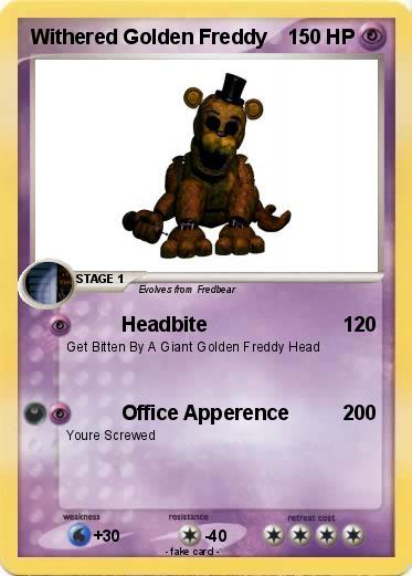 Pokemon Withered Golden Freddy