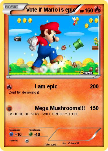 Pokemon Vote if Mario is epic