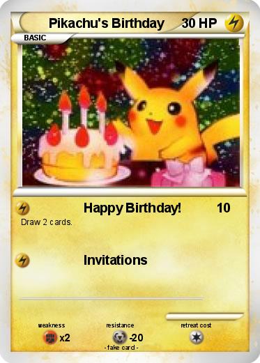 Pokemon Pikachu's Birthday
