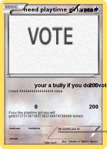Pokemon need playtime girl votes