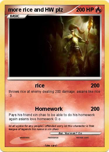 Pokemon more rice and HW plz