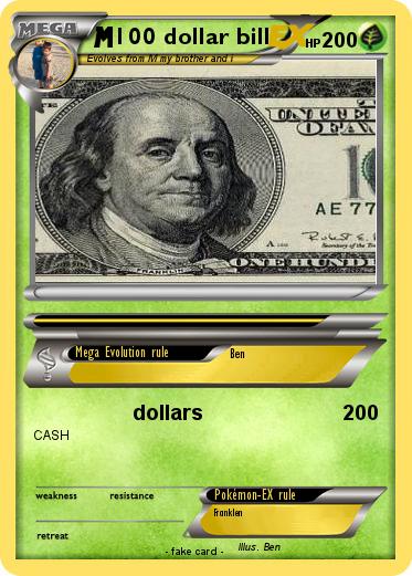 Pokemon 100 dollar bill