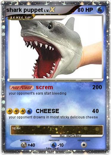 Pokemon shark puppet