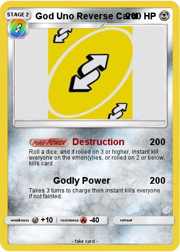 Pokemon God Uno Reverse Card