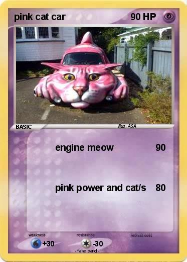 Pokemon pink cat car