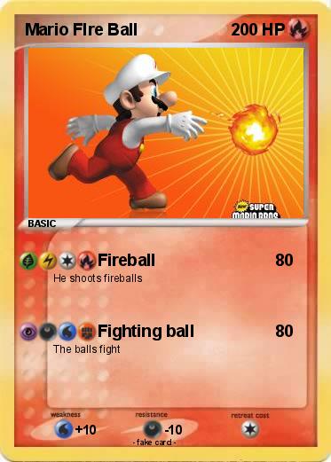 Pokemon Mario FIre Ball
