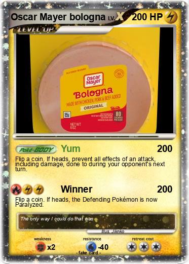 Pokemon Oscar Mayer bologna