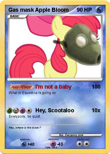 Pokemon Gas mask Apple Bloom