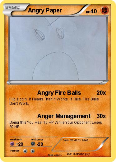 Pokemon Angry Paper