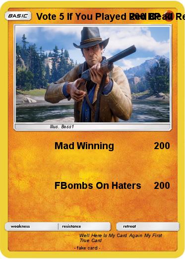 Pokemon Vote 5 If You Played Red Dead Redemption 2