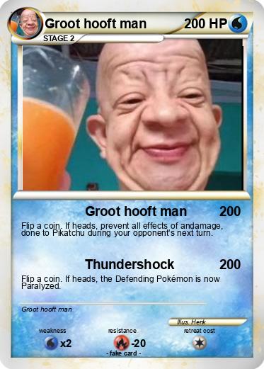 Pokemon Groot hooft man
