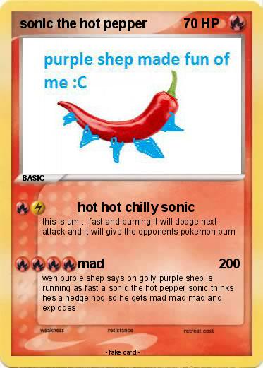 Pokemon sonic the hot pepper