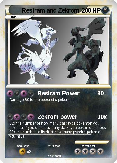 Pokemon Resiram and Zekrom