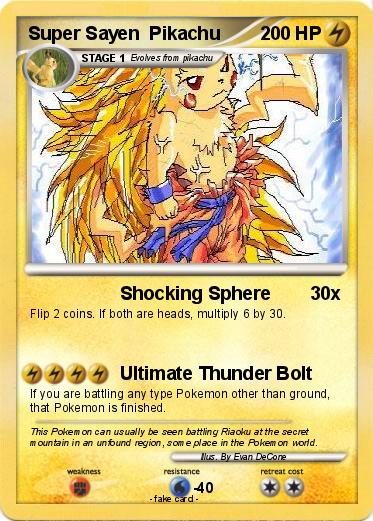 Pokemon Super Sayen  Pikachu