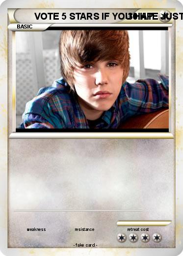 Pokemon VOTE 5 STARS IF YOU HATE JUSTIN BEIBER!!!