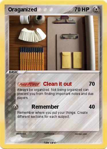 Pokemon Oraganized