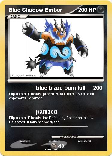Pokemon Blue Shadow Embor Pokemon Blue Shadow Embor