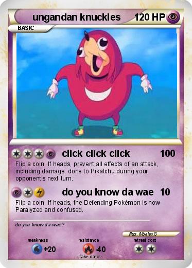 Pokemon ungandan knuckles