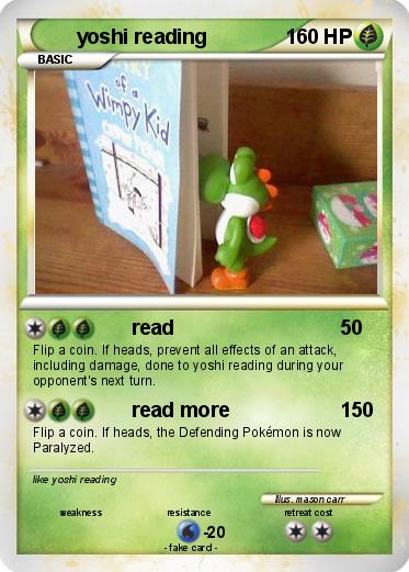 Pokemon yoshi reading