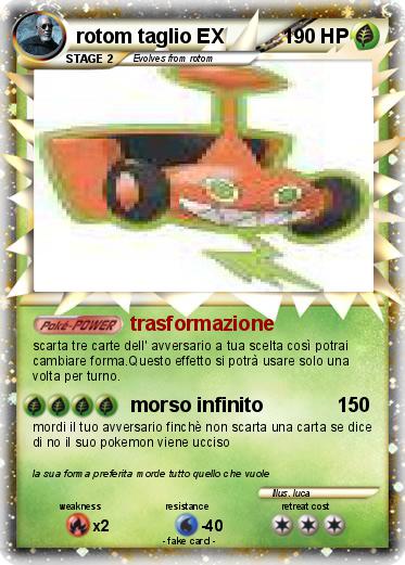 Pokemon rotom taglio EX