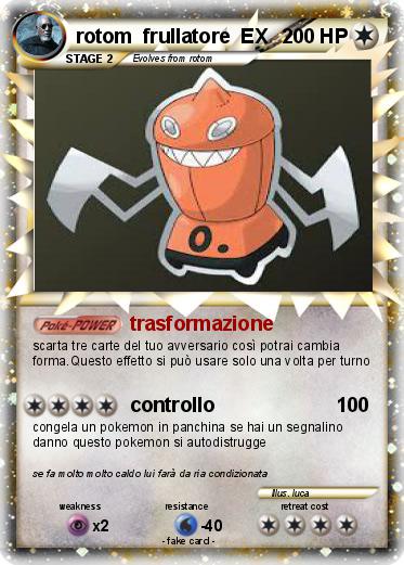 Pokemon rotom  frullatore  EX