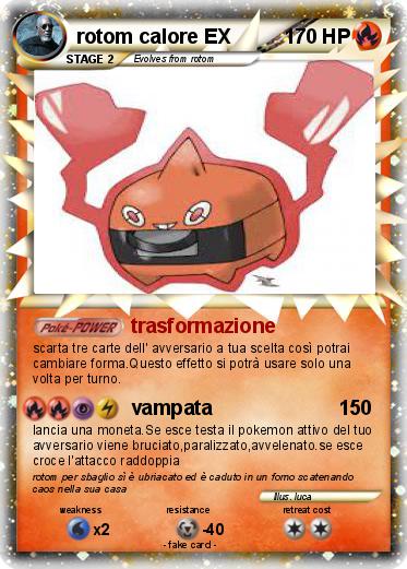 Pokemon rotom calore EX
