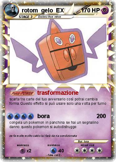 Pokemon rotom  gelo  EX