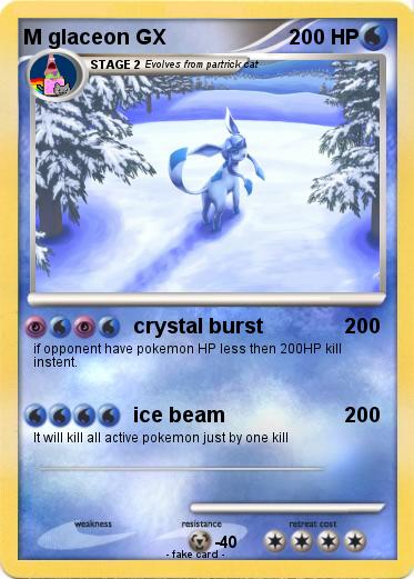 Pokemon M glaceon GX