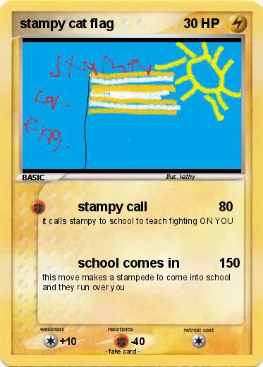 Pokemon stampy cat flag