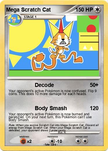 Pokemon Mega Scratch Cat