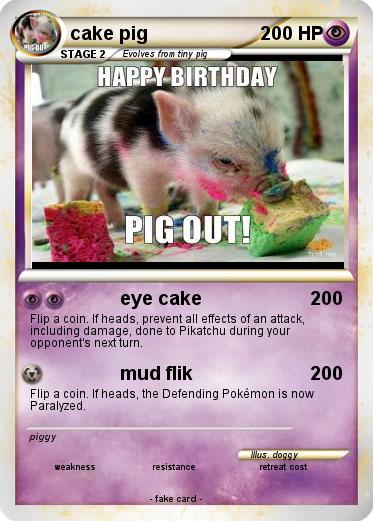 Pokemon cake pig