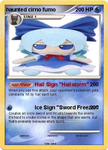 Pokemon haunted cirno fumo