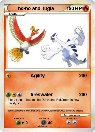 Pokemon ho-ho and  lugia