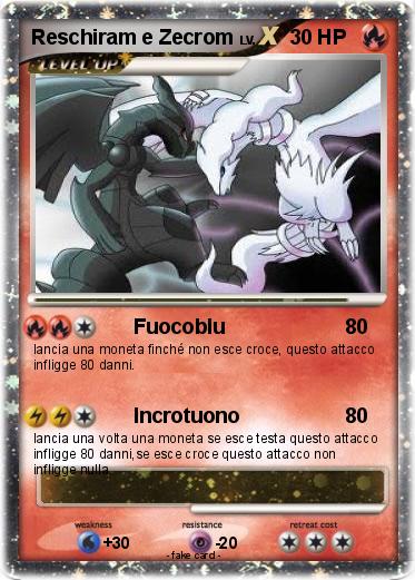 Pokemon Reschiram e Zecrom