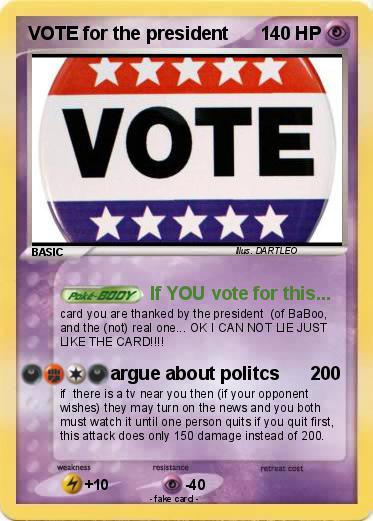 Pokemon VOTE for the president