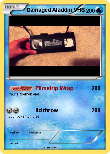 Pokemon Damaged Aladdin VHS