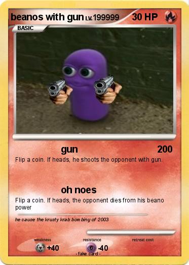 Pokemon beanos with gun