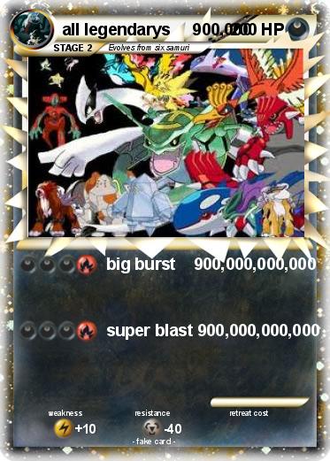 Pokemon all legendarys     900,000