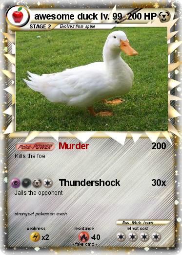 Pokemon awesome duck lv. 99