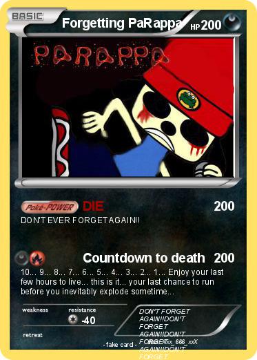 Pokemon Forgetting PaRappa