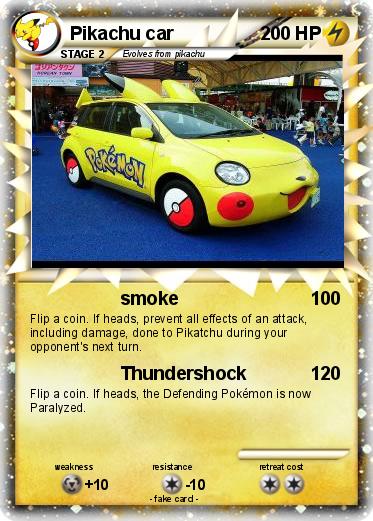 Pokemon Pikachu car