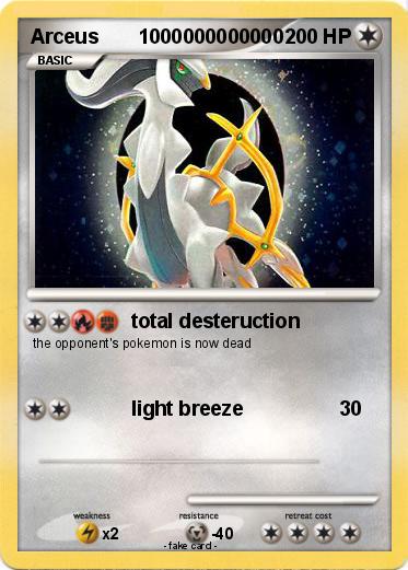 Pokemon Arceus       1000000000000