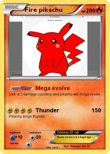 Pokemon Fire pikachu