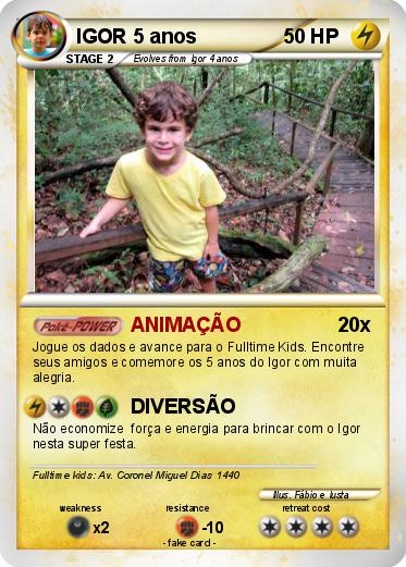 Pokemon IGOR 5 anos